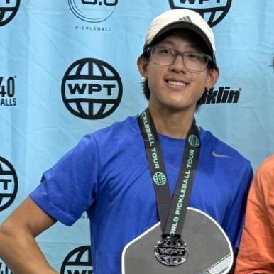 Joshua Tam pickleball tournament medal